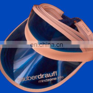 Idea ideal promotion Light blue sun Visor cap with customer logo printed