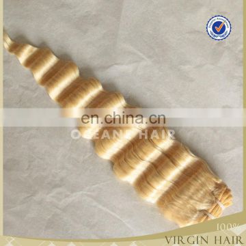 Wholesale price color hair weaves blonde hair extensions deep wave extension human hair bundles