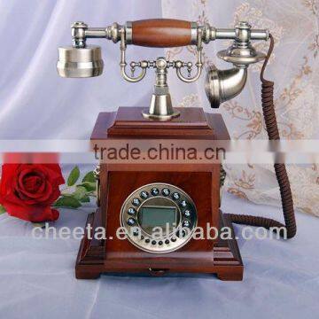 wooden resin and ceramic anthique phone