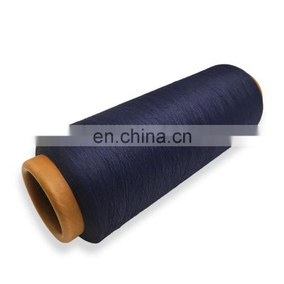 100% Polyester Dope Dyed Black DTY Textured Yarn polyester yarn dty 50d