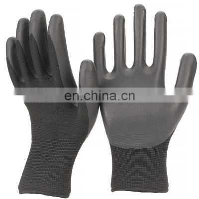 EN 388 4121 Power Grip Nitrile Coated Safety Gloves Electronic Assembly Micro Foam Nitrile Dipped Working Gloves