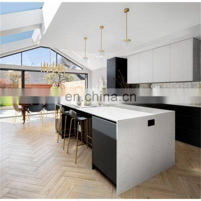 High Gloss White Lacquer Modern Smart 2 Pac Kitchen Cabinet