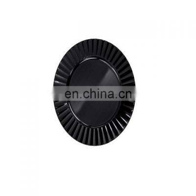 black colour metal charger plate