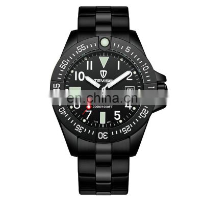 TEVISE T839A Men Automatic Mechanical Watch Calendar Time Display Casual Luminous Hands Waterproof Wristwatch