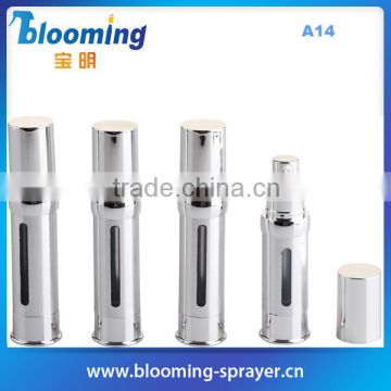 luxury white mist pump airless glass cosmetic bottle