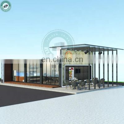 Best Value Container Cafe Bar Shop Fast Food Hamburger Restaurant Container with Toilet Facility in Estonia