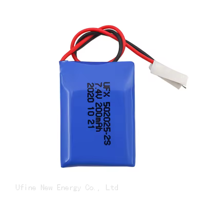 502025 2S 200mAh 7.4V Customized High Quality Rechargeable Battery For Electric Toy