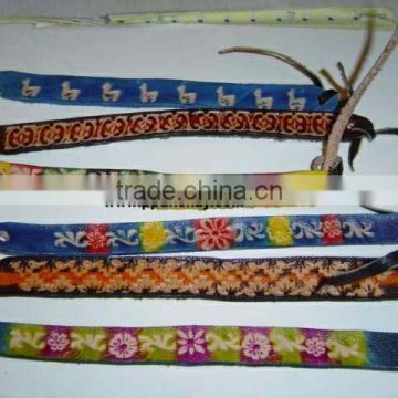 Wholesale Lot 100 Ethnic Andean Leather Friendship Bracelets Peru