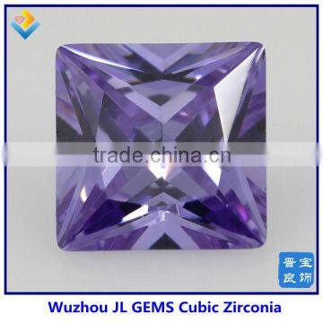 Synthetic Square Princess Cut Lavender Cubic Zirconia Gemstones Price
