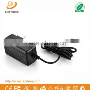 Shenzhen Factory 12v 2a Black PC Wall Mount Power Adapter