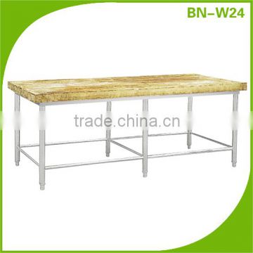 Restaurant Equipment Stainless Steel Work Bench With Wooden Cutting Board BN-W24