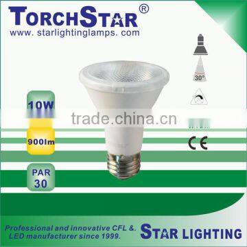 10W Aluminum+plastic spotlight factory PAR30-SMD-10W-PA-01