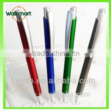 simple ballpoint pen with printing logo, plastic pen