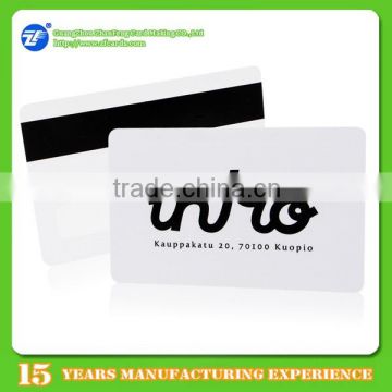 Custom design plastic fidelity cards with magnetic stripe