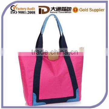 2015 High Quality Fashion Neoprene Wholesale Reusable Laminated Lady Handbag Tote Shoulder Shopping Bag