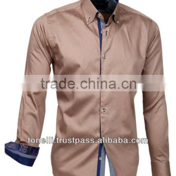 Stylish Brown Satin Shirts from Turkey - Free DHL Express Shipping