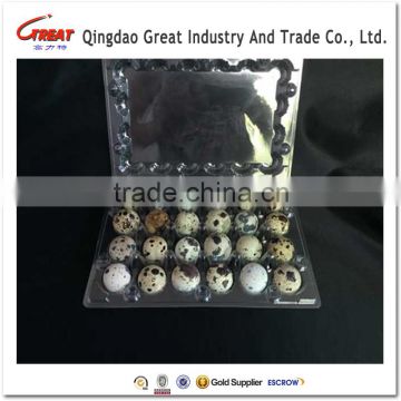 clamshell packaging plastic eggs Container plastic quail egg container 10/12 acounts holes