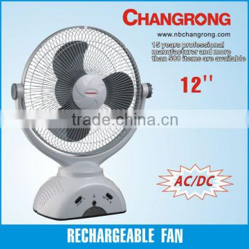 Rechargeable emergency Fan with light