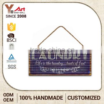 Hotsale Customized Logo Hanging Decoration Chic Iron Plaque