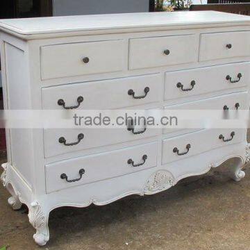 Antique Drawers Buffet for Dining Room - Handles Furniture -Indoor Jepara White Furniture
