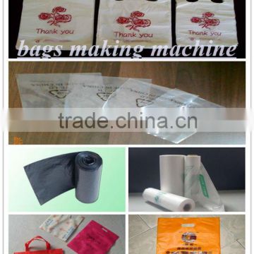 automatic making PE plastic film shopping bags machine (max width 1000mm)