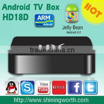 Shiningworth original OEM/ODM mx2 android tv box dual core jelly bean ,internet tv ,multimedia gateway
