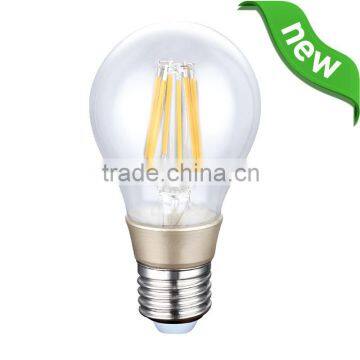 2016 new High lumen flux 6W A60 Filament led bulb globe lamp 360Degree Viewing