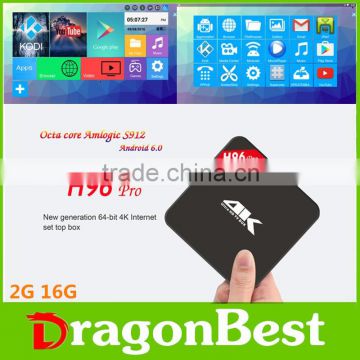 best channels H96 pro S912 2G ram 16G rom octa core android 6.0 tv box