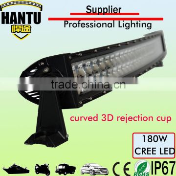 3d rejection cup curved 180w headlight 16.5 inch double row light bar