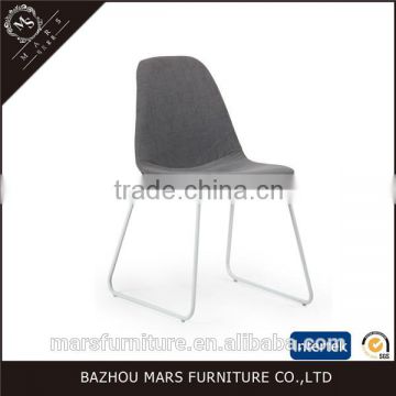Hot sale simple design metal fabric dining chairs