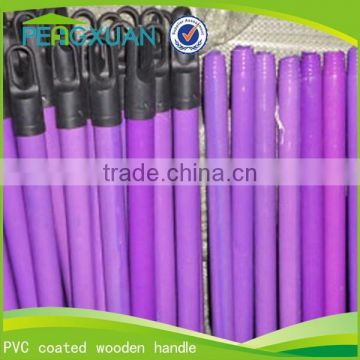 House cleaning PVC coated wooden palstic cap mop rod hot sale