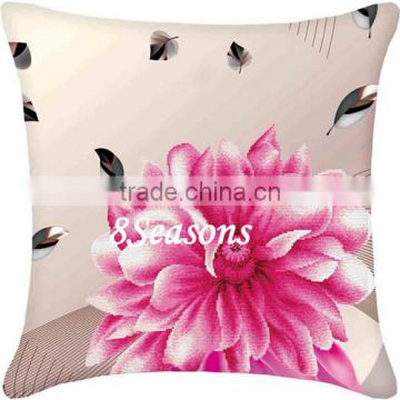 Top Quality Flower Pattern Cotton Embroidery Needlework DIY Cross Stitch Square Throw Pillow