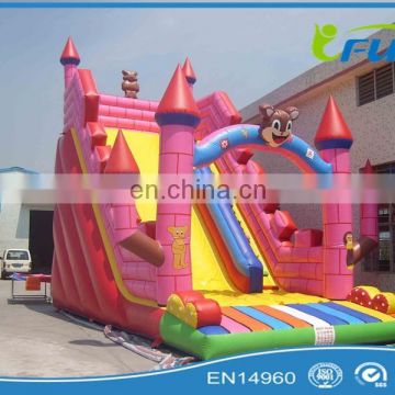 lovely cat inflatable slide cartoon inflatable slide inflatable slide for nursery school