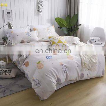 professional customize jersey knit aloe cotton fabric soft 4PCS bed linen duvet cover pillow case bed sheet bedding set