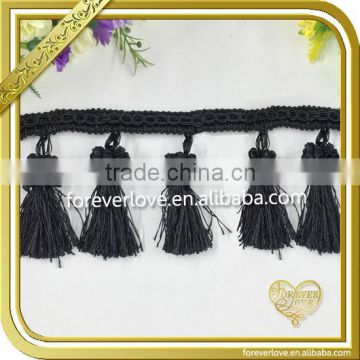 Modern fashion dress fringe tassel, decorative silk tassels fringe for latest fashion dresses FT-011