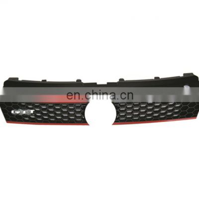 Black color car front bumper face lift grille for  V W POLO 10  front grille mesh design ABS material  modified spare parts