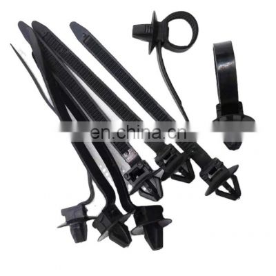 Universal Nylon Cable Tie Car  Wrap Push Rivet Clip Wiring strap fastener for car wires