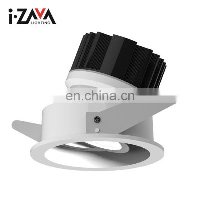 For Showroom Office Residence Ceiling Recessed Mounted Aluminum IP20 10W 12W COB Recessed Led Spotlight