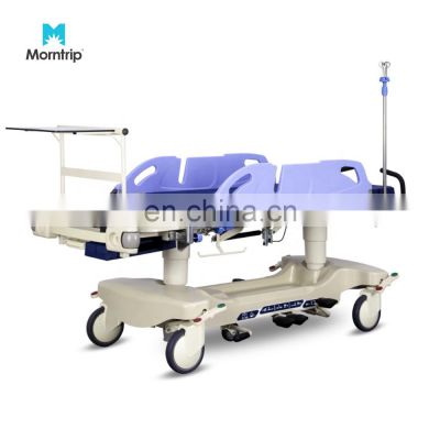 2022 New Model High Quality Back Lift Hydraulic Rescue Nursing Transfer Patient Trolley for Emergency Room