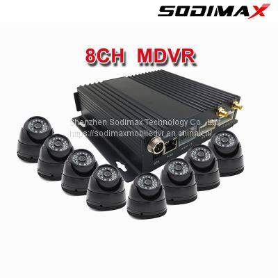 3G/4G Wifi 500GB SD Card Storage 8CH Mobile DVR 8Channel Vehicle Real-Time Recorder MDVR