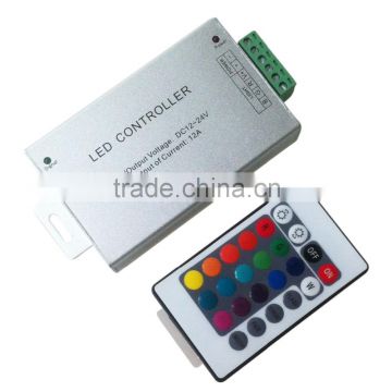 DC12V 144W IR 24 Key RGB LED Controller Aluminum