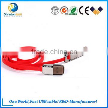 High Quality 2.1A 1M 3 in 1 for iPhone and Samsung multi charging cable, flat cable wholesale