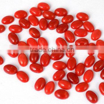 AAA Beautiful Natural Red Coral Oval Shape Beads Loose Gemstone Beads Cabochon Beads Bead 4X6mm Italian Red Coral