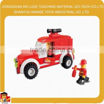 Fire fighting plastic educational toy brick birthday gift