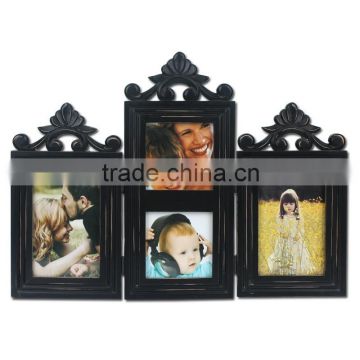 rustic wood ps moulding photo picture frame with four photos