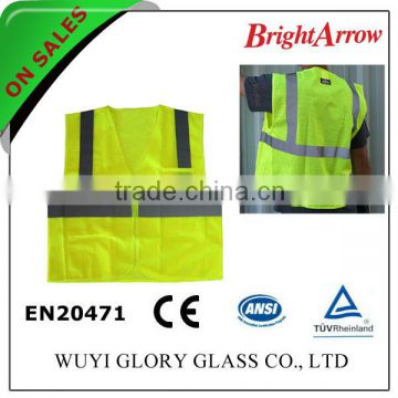 100% polyester EN 20471 safety reflective girl's safety security vest for usa from china