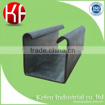 Strut slotted gi support system plain type c channel square tube