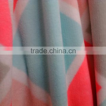 two sides printed coral fleece fabric