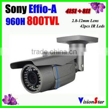 Outdoor IR Camera Sony Effio-A 2.8-12mm Zoom Lens OSD Menu 800TVL 42 Pcs IR Leds Surveillance Home CCTV Camera Vision Star