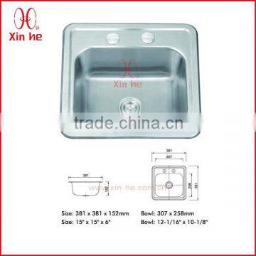 single bowl stainless steel sink